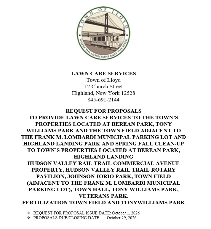 Lawn Care Request for Proposal for 2027